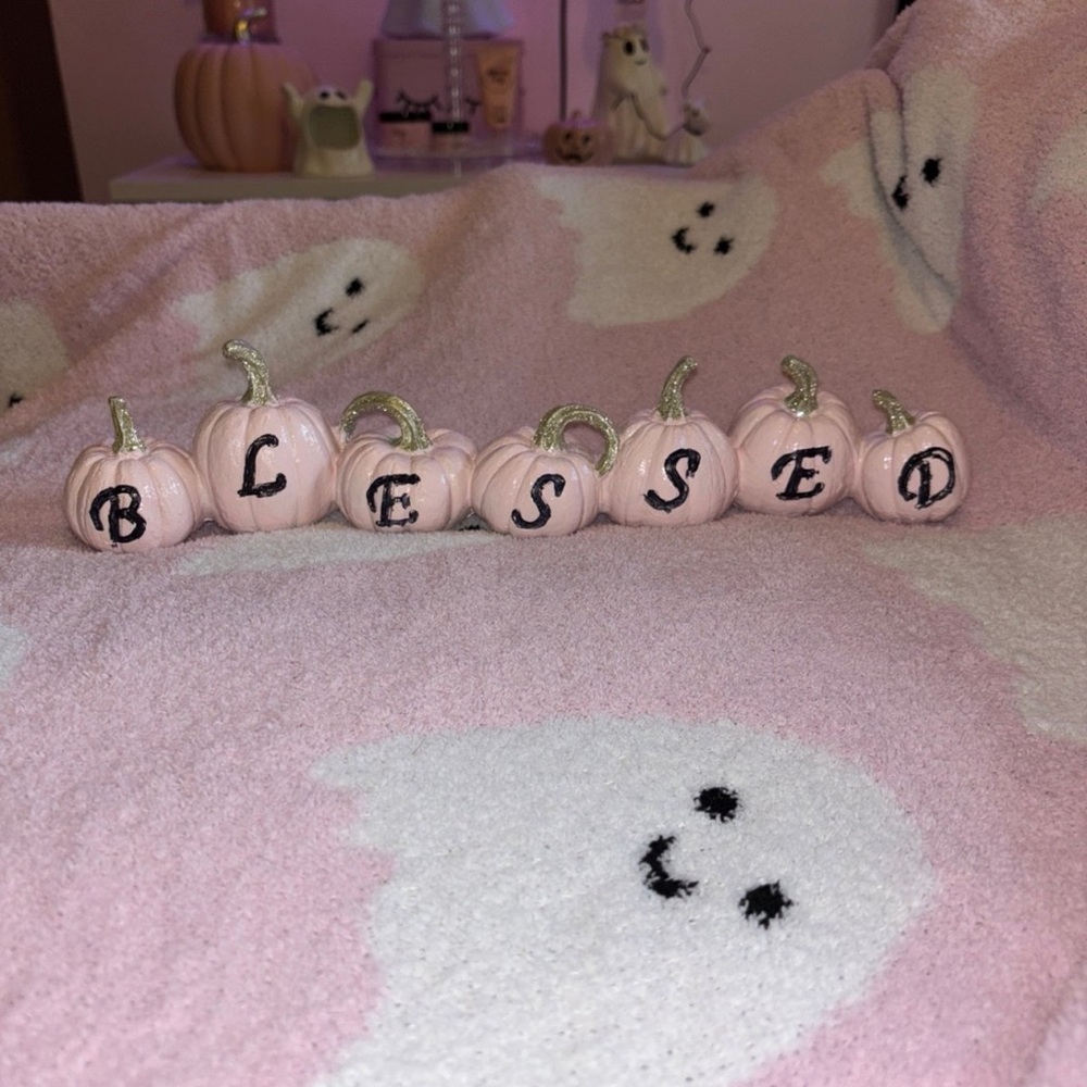 Pink blessed pumpkin piece